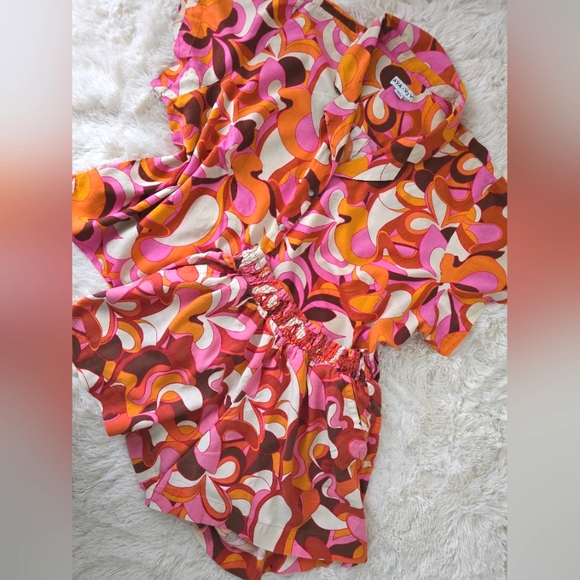 70's Psychedelic Print Short Set Size 3X - Picture 15 of 15